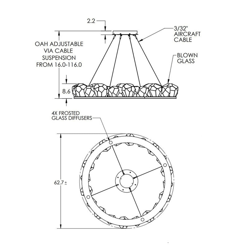 Gem Large Ring Chandelier