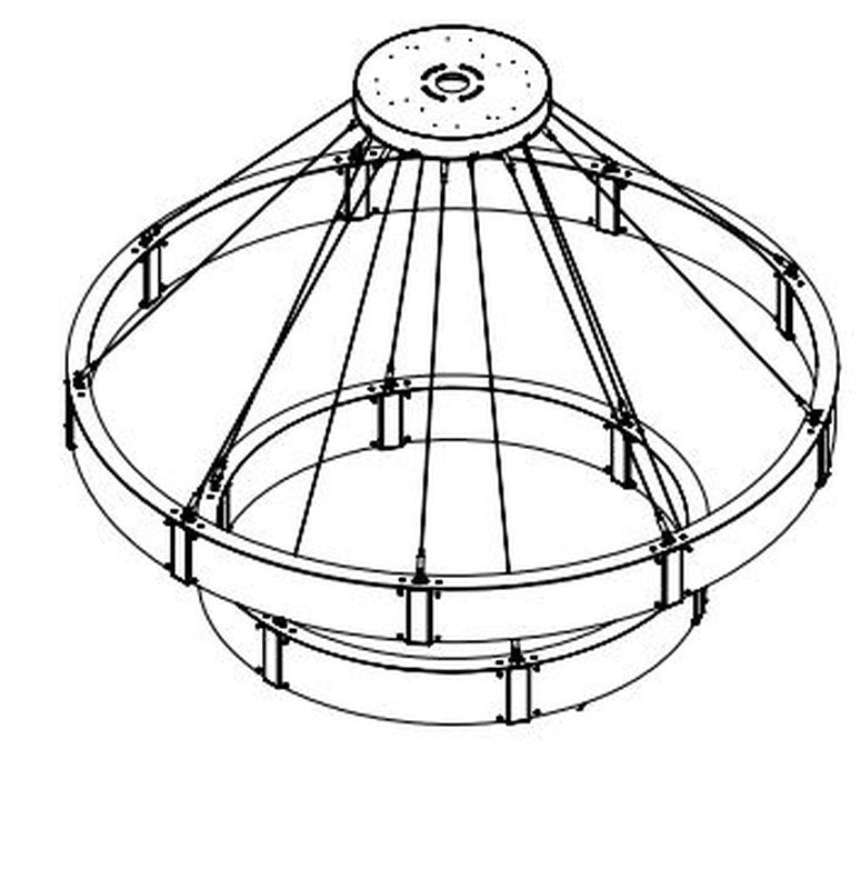 Parallel Ring Two Tier Chandelier