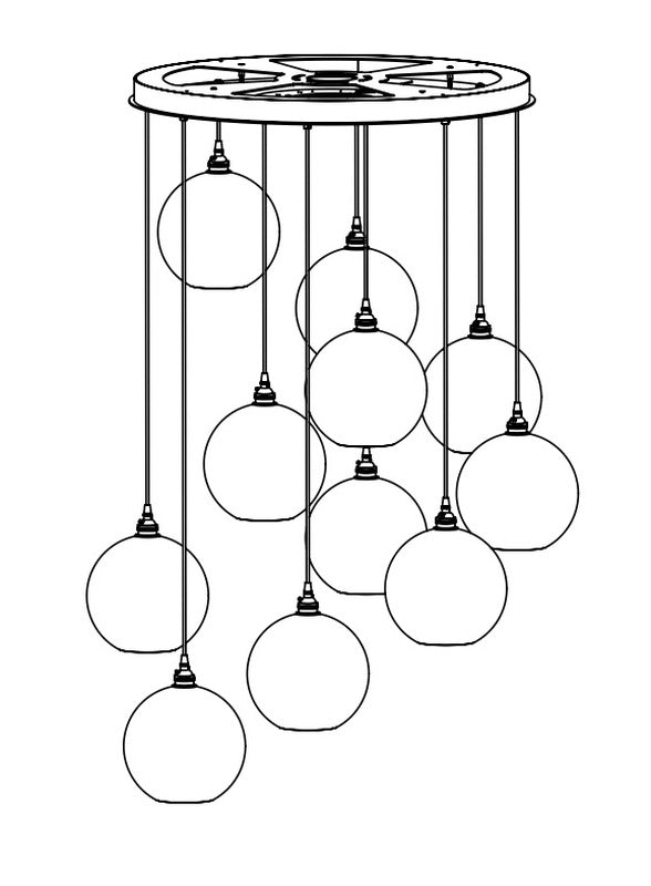 Terra Round Multi-Light Pendant Light