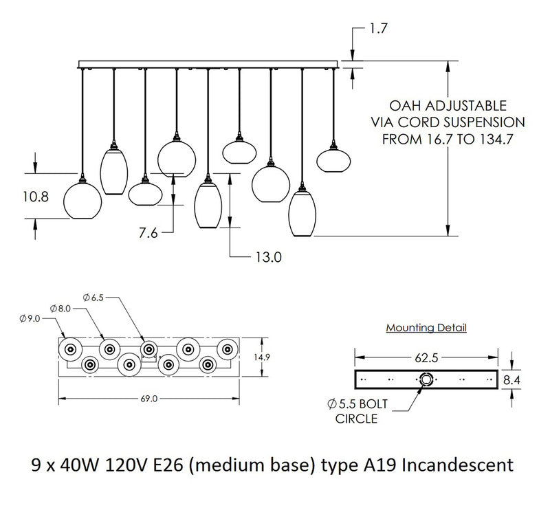 Misto Linear Pendant Light