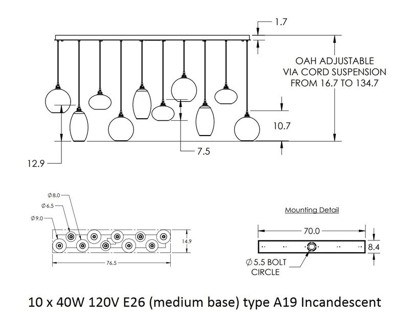 Misto Linear Pendant Light