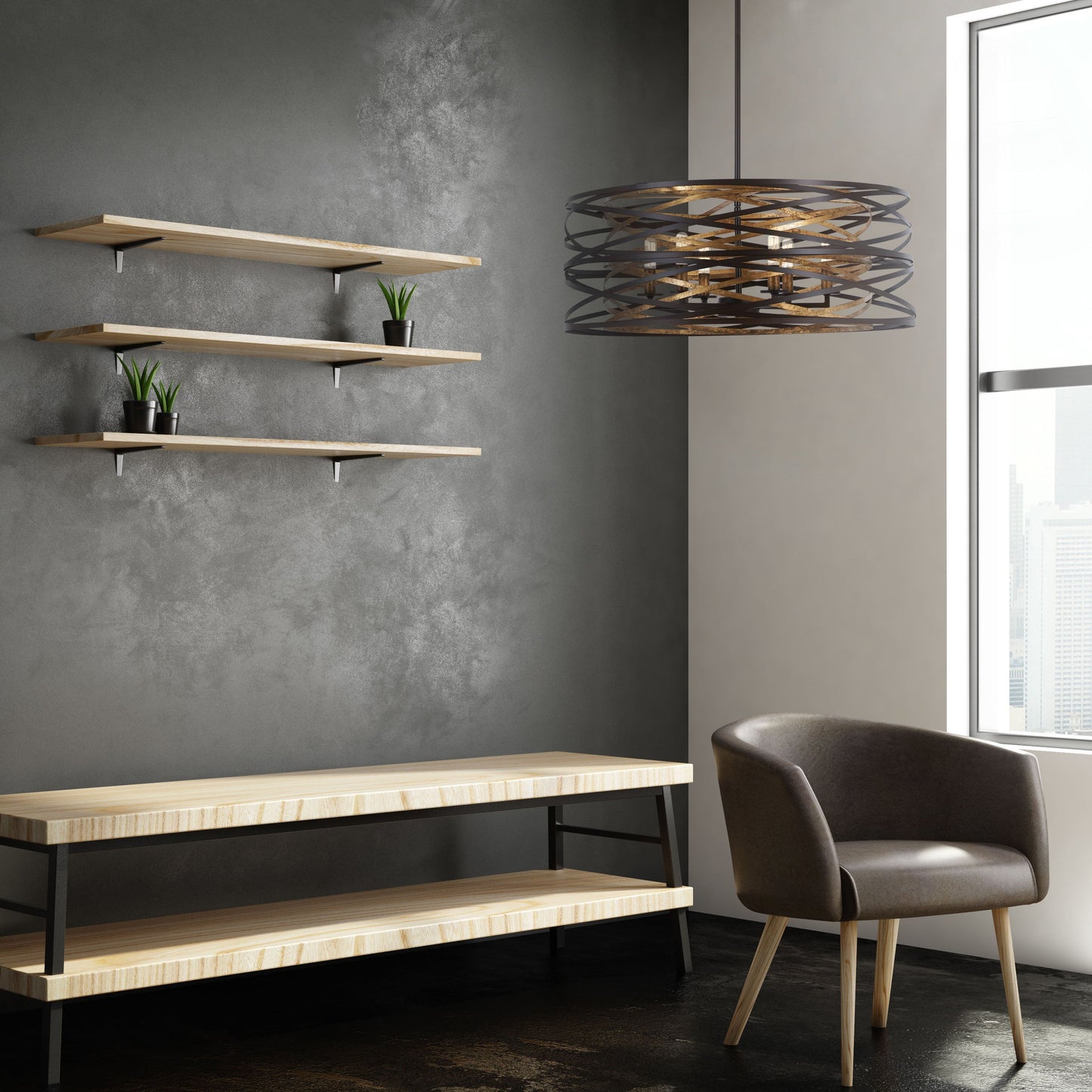 Vortic Flow Horizontal Pendant Light