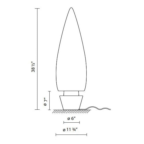 Kanpazar Outdoor Floor Lamp - Concrete Base