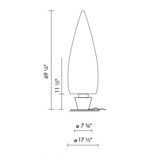 Kanpazar Outdoor Floor Lamp - Concrete Base