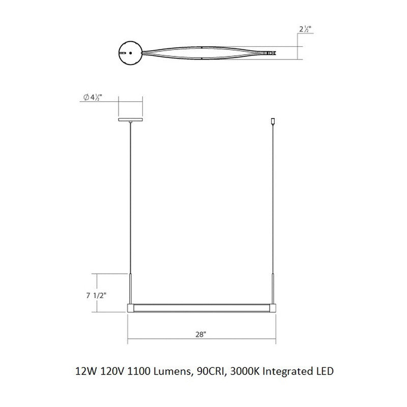 Ola LED Linear Pendant Light