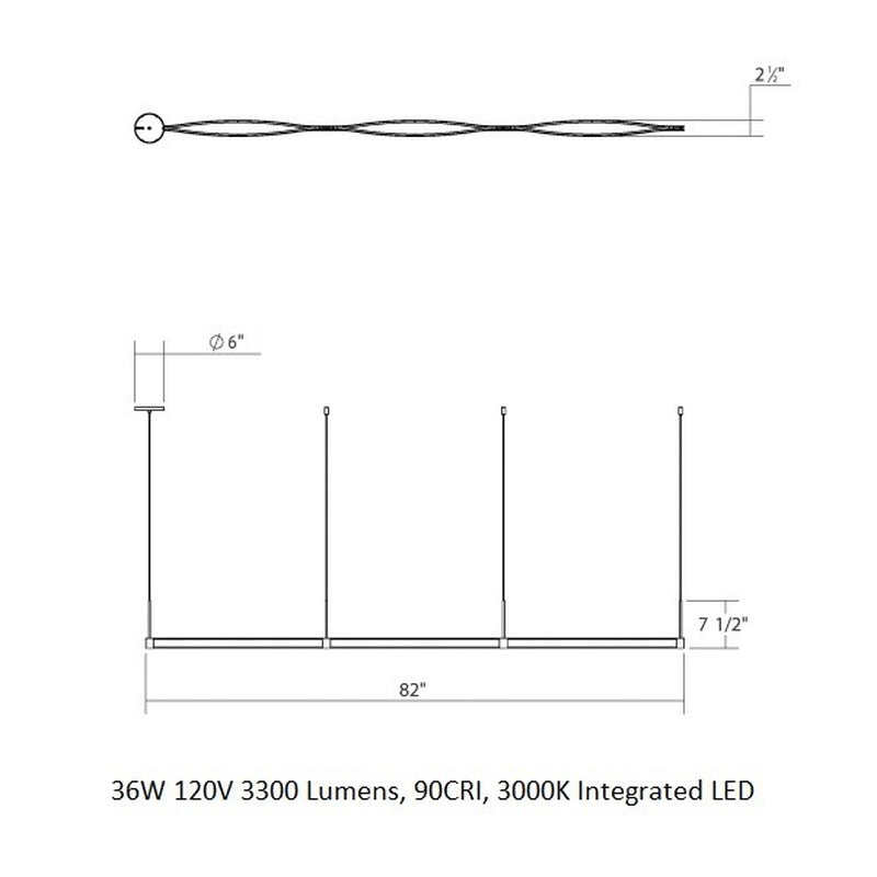 Ola LED Linear Pendant Light