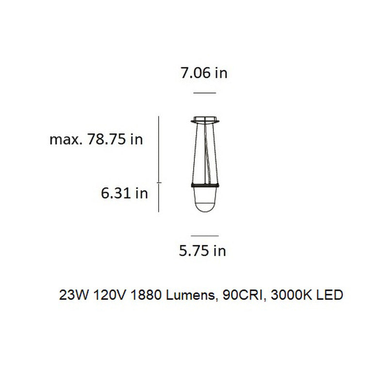 Tolomeo Outdoor LED Lantern Suspension Light