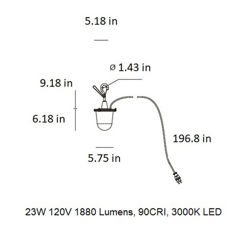 Tolomeo Outdoor LED Lantern Hook