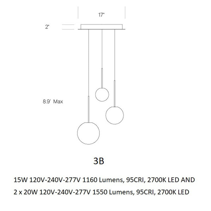 Bola Sphere Chandelier