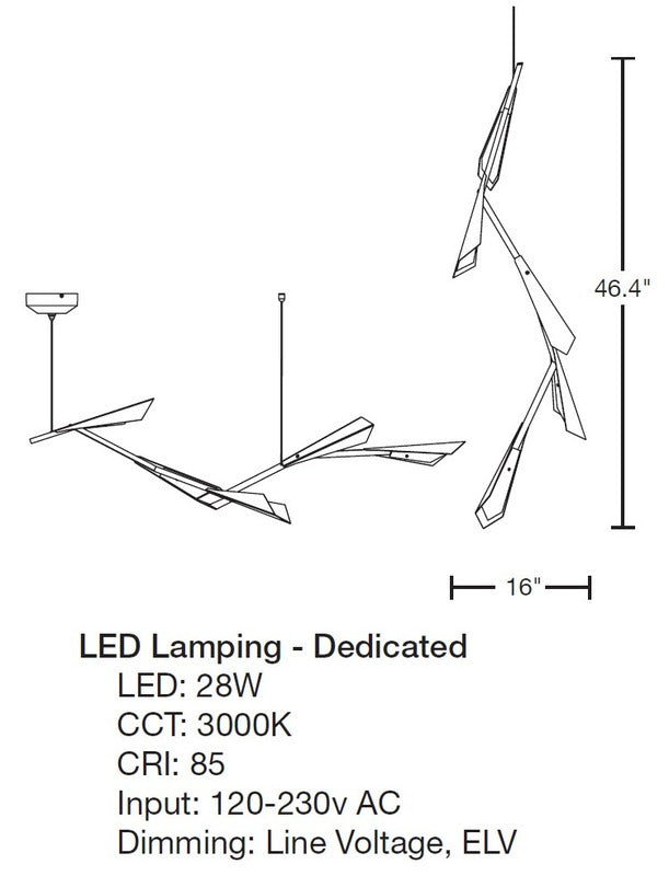 Quill 5 Lights Pendant Light