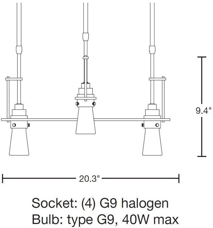 Erlenmeyer 4 Lights Pendant Light