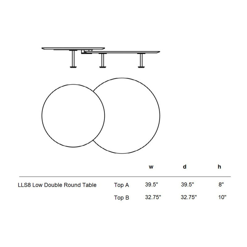 Low Double Round Grasshopper Table