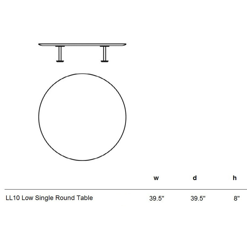 Low Single Round Grasshopper Table