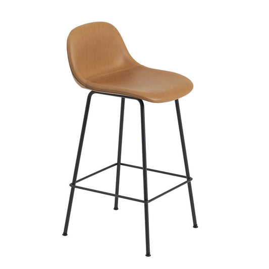 Fiber Upholstered Stool with Tube Base