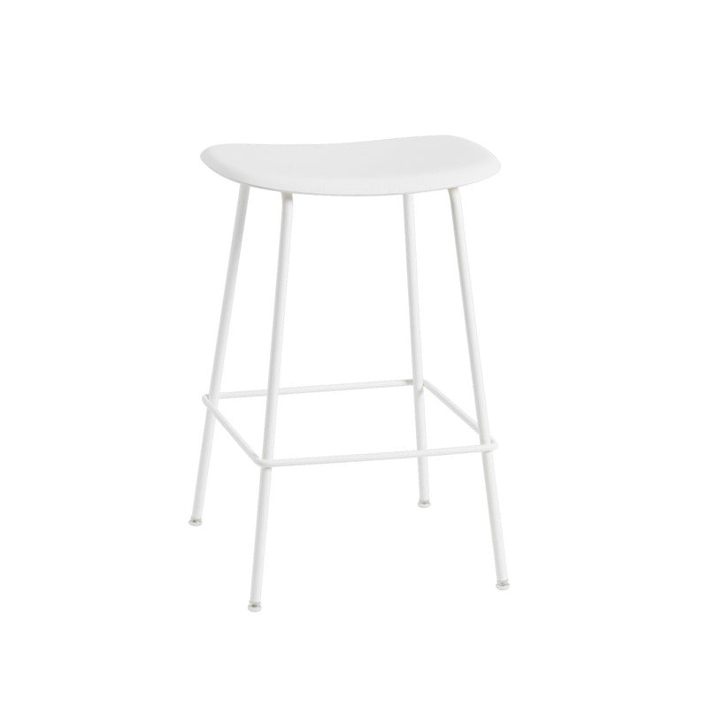 Fiber Backless Stool with Tube Base