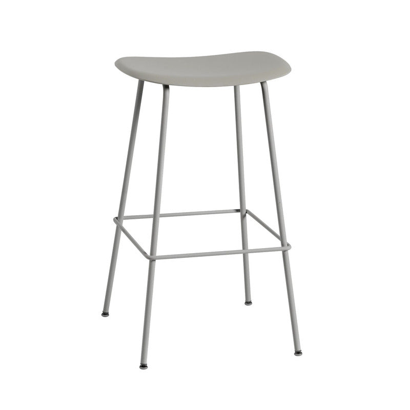 Fiber Backless Stool with Tube Base