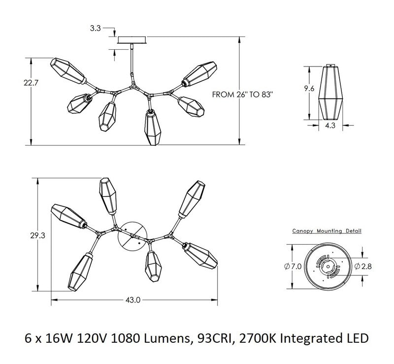 Aalto Modern Branch Chandelier