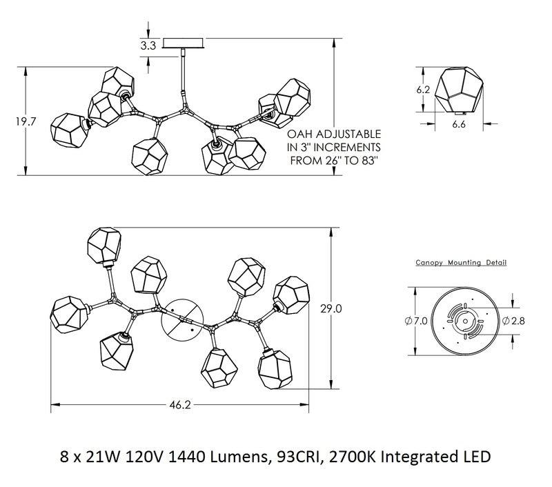 Gem Modern Branch Chandelier