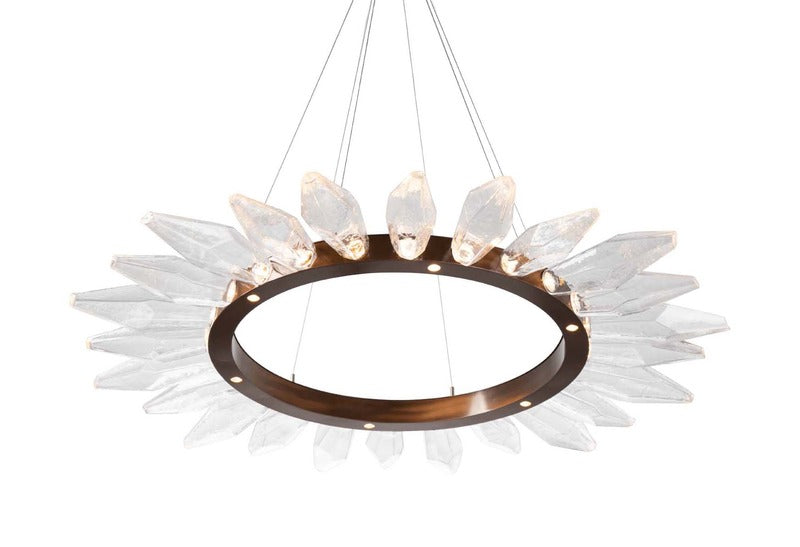 Rock Crystal Radial Ring Chandelier