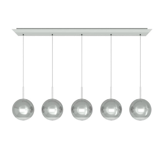 Mirror Ball Linear LED Multi-Light Pendant Light