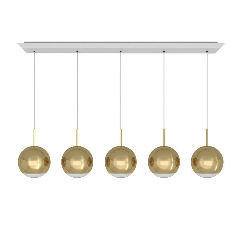 Mirror Ball Linear LED Multi-Light Pendant Light