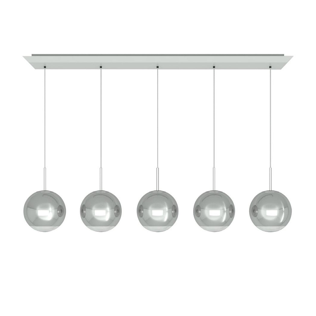 Mirror Ball Linear LED Multi-Light Pendant Light