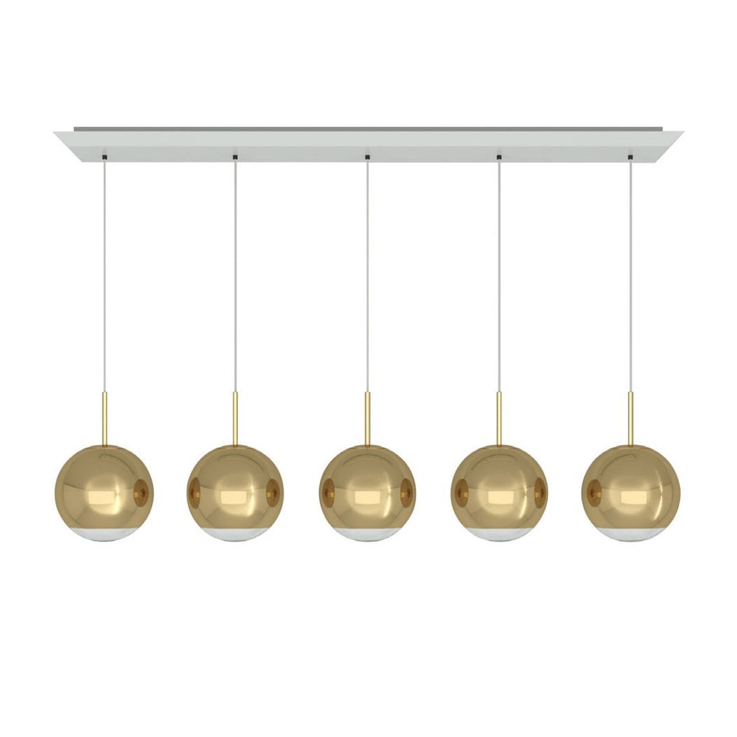 Mirror Ball Linear LED Multi-Light Pendant Light