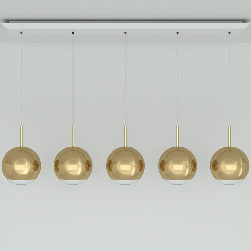 Mirror Ball Linear LED Multi-Light Pendant Light