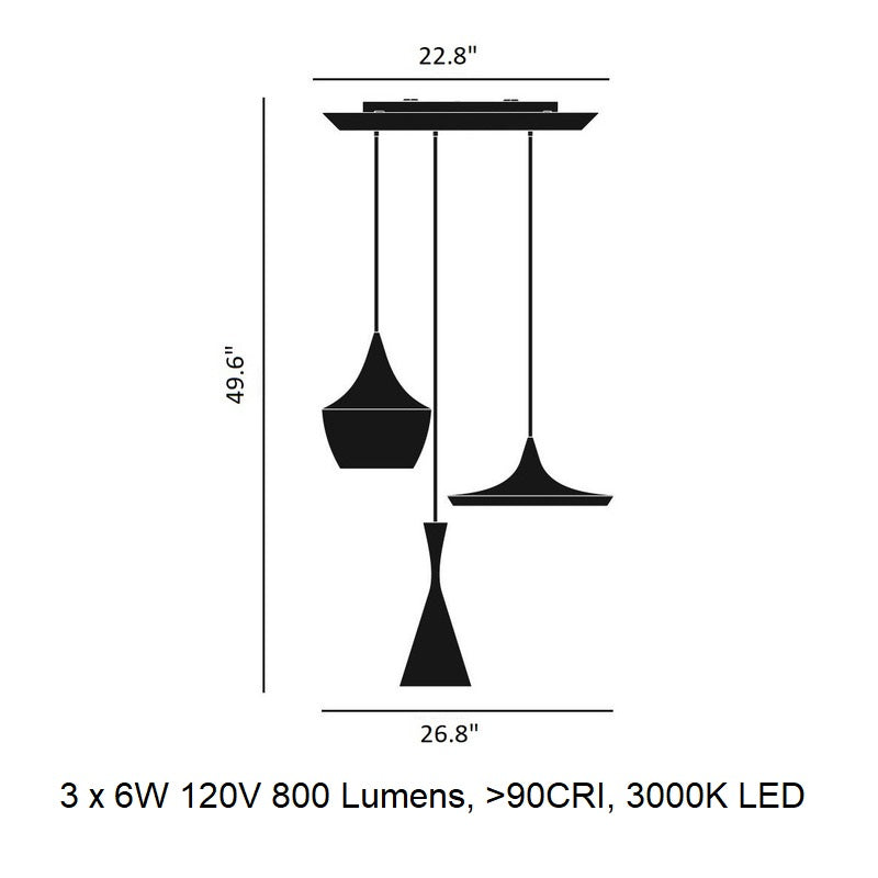 Beat Multi-Light LED Pendant Light