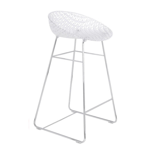 Crystal/Chrome Smatrik Stool OPEN BOX