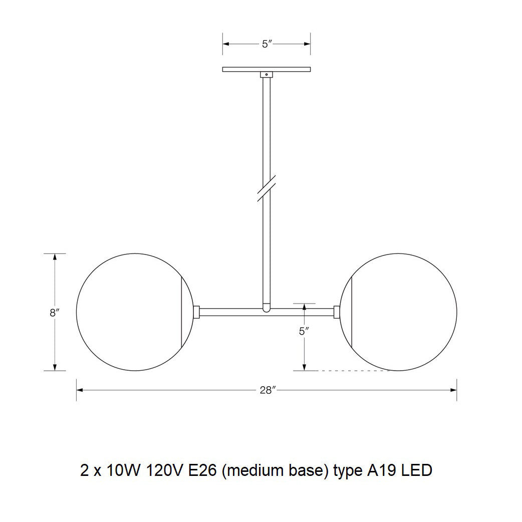 Olympic Dumbbell Pendant Light