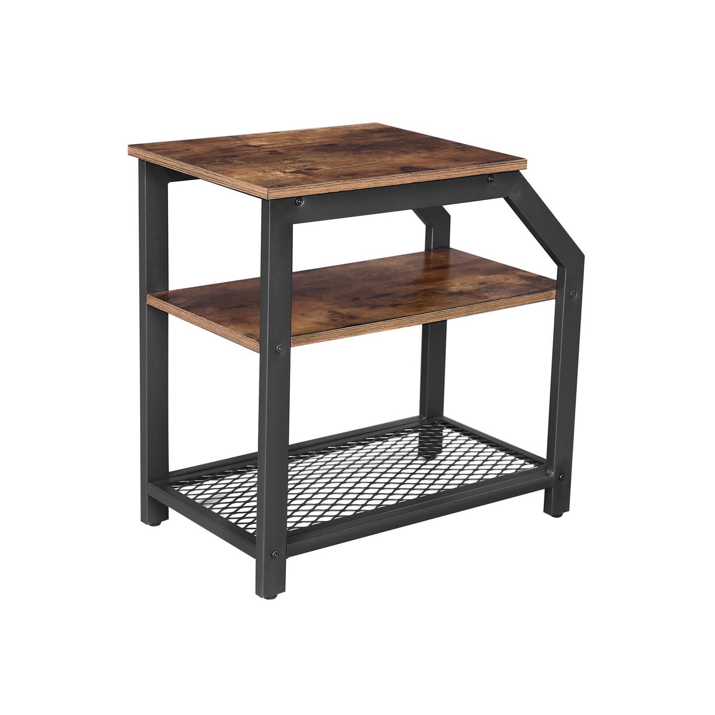 3-Tier Industrial Side Table