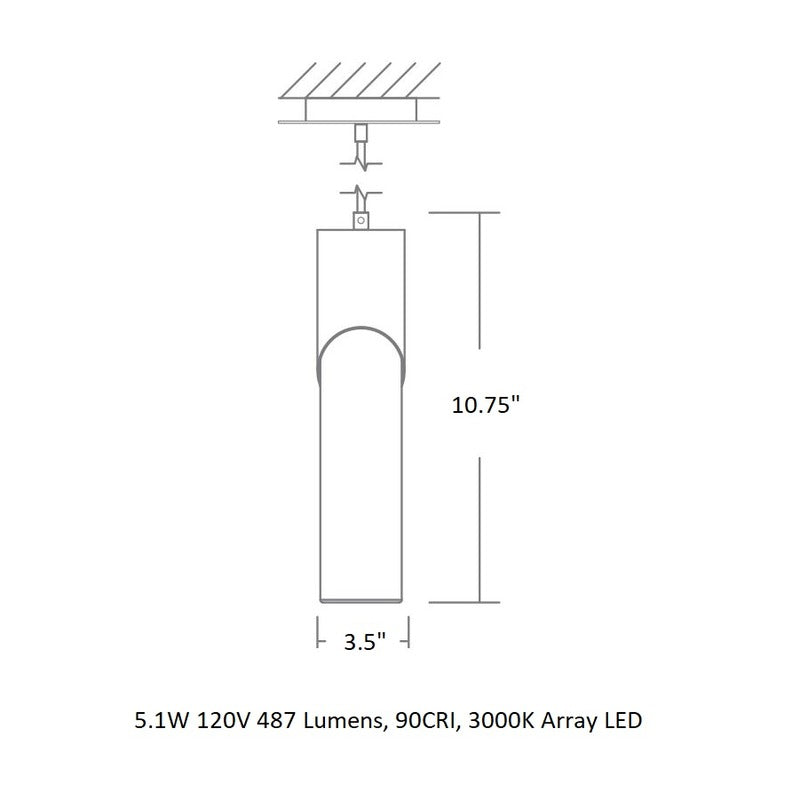 Ellipse Tall Pendant Light