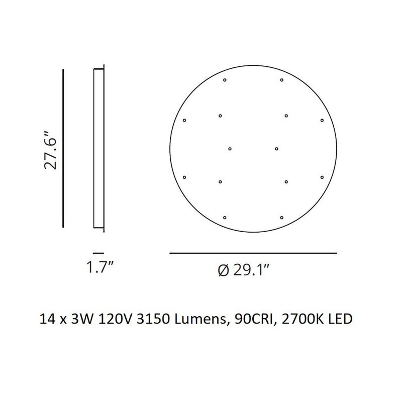 Jefferson 14 Light Round Pendant Light