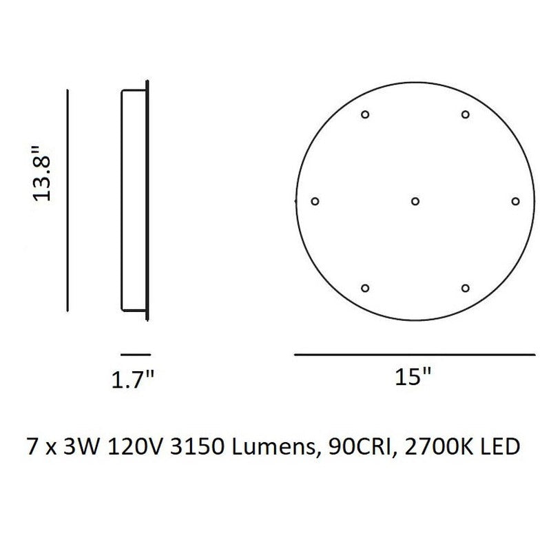 Jefferson 7 Light Round Pendant Light