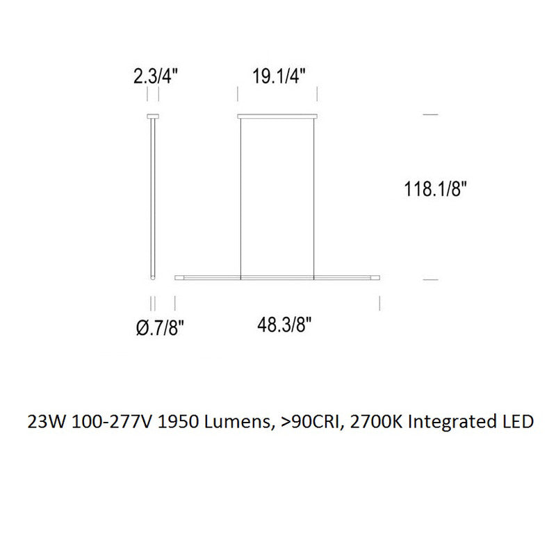 Volta LED Linear Suspension Light