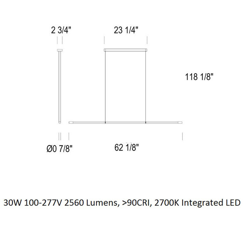 Volta LED Linear Suspension Light