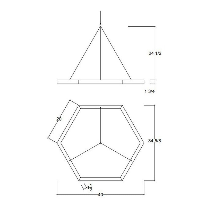 Hexagon LED Chandelier