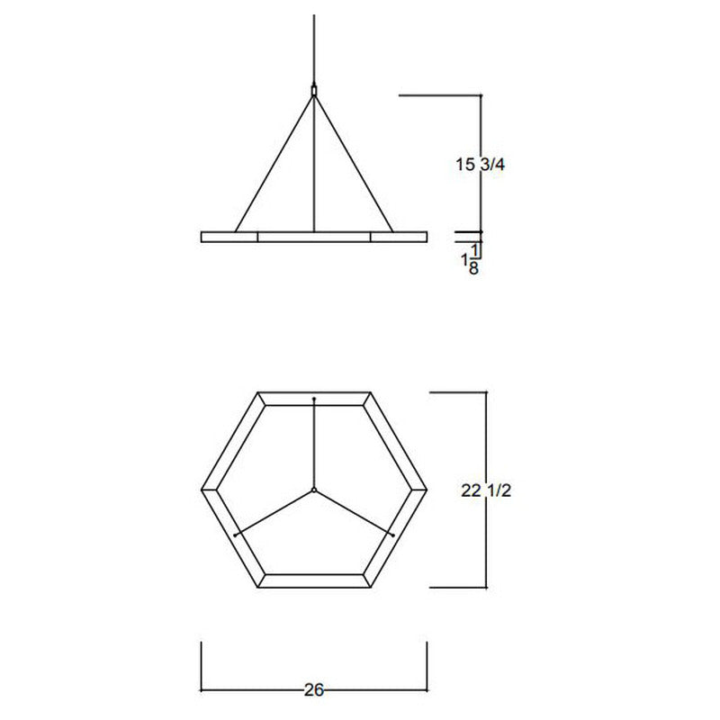 Hexagon LED Pendant Light