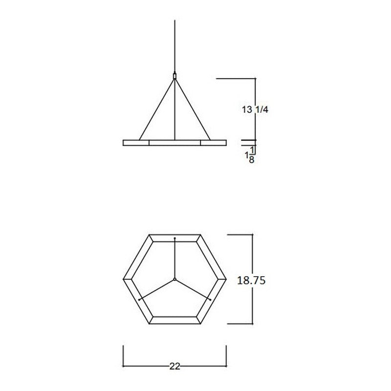 Hexagon LED Pendant Light