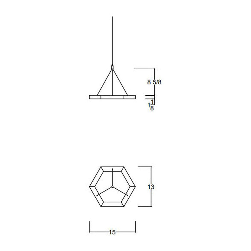 Hexagon LED Pendant Light