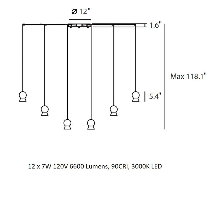 Fuji 12 Pendant Light