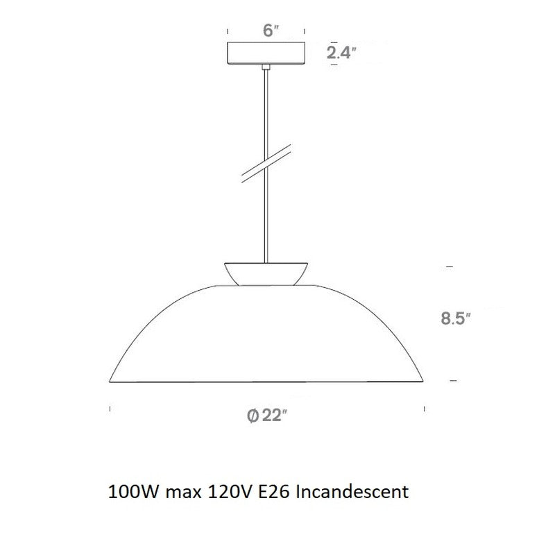 Chelsea Wide Pendant Light