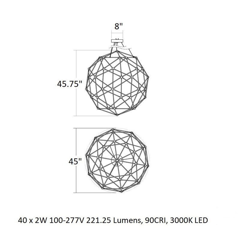 Constellation Hedron LED Pendant Light