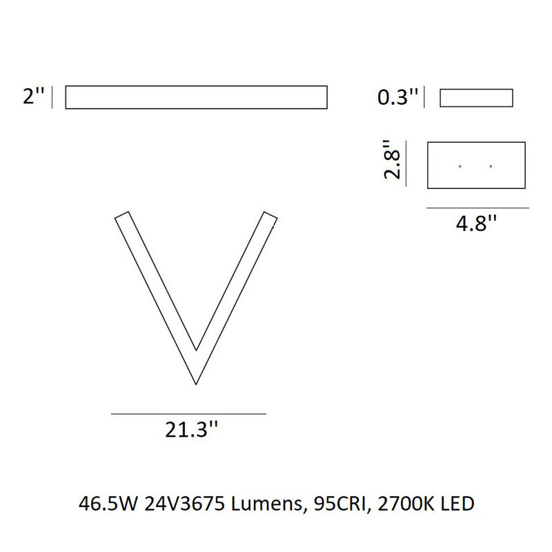 V Wall Light