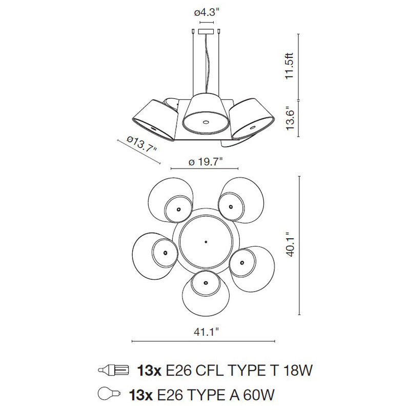 Tam Tam 5 Pendant Light