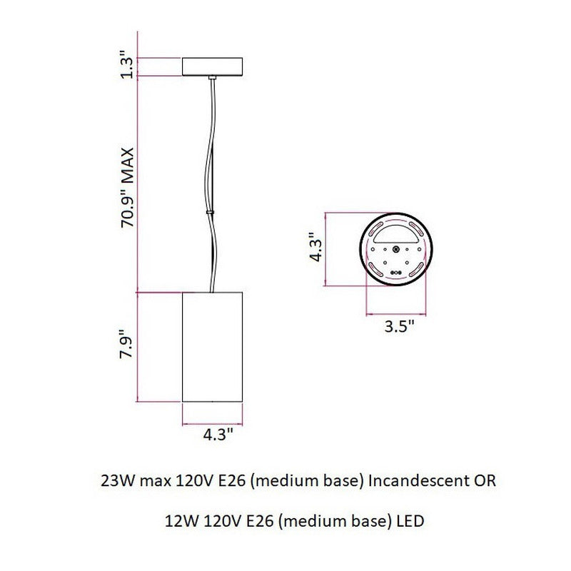 Osca Round Pendant Light