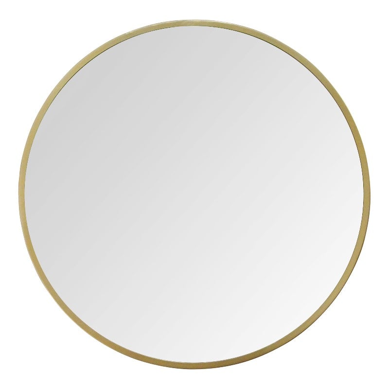 28" Aubrey Gold Metal Framed Wall Mirror - Novus Decor Wall Decor