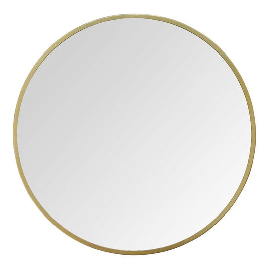 28" Aubrey Gold Metal Framed Wall Mirror - Novus Decor Wall Decor