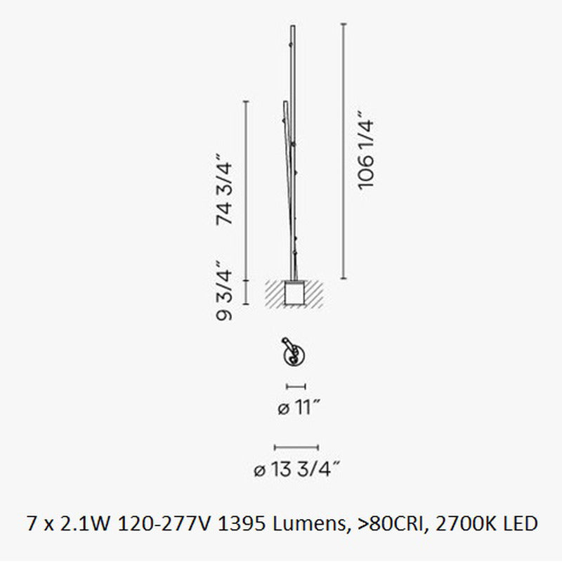 Bamboo Outdoor Floor Lamp